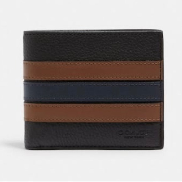 Coach 3 In1 Wallet With Varsity Sprite Style 3007 Gunmetal/Black Saddle/… - Picture 1 of 13